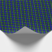 Campbell tartan blue green plaid cadeaupapier (Hoek)