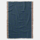 Campbell tartan blue green plaid deken (Voorkant Verticaal)
