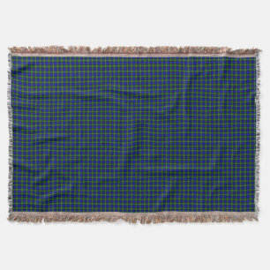 Campbell tartan blue green plaid deken
