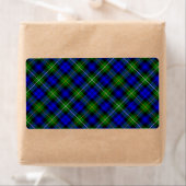 Campbell tartan blue green plaid etiket (Insitu)