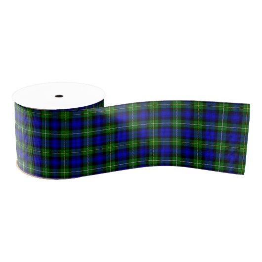 Campbell tartan blue green plaid grosgrain lint (Spoel)