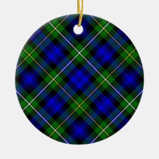 Campbell tartan blue green plaid keramisch ornament (Voorkant)