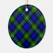 Campbell tartan blue green plaid keramisch ornament (Links)