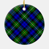 Campbell tartan blue green plaid keramisch ornament (Achterkant)