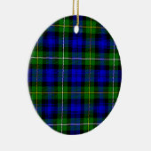 Campbell tartan blue green plaid keramisch ornament (Rechts)