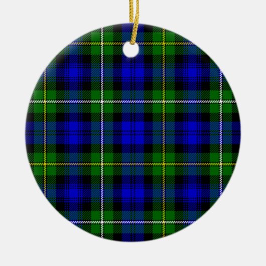Campbell tartan blue green plaid keramisch ornament (Voorkant)