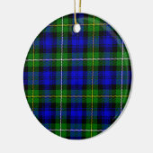 Campbell tartan blue green plaid keramisch ornament (Links)