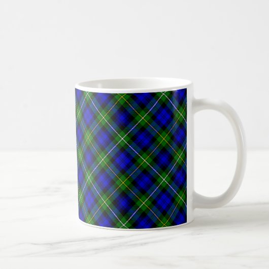 Campbell tartan blue green plaid koffiemok (Rechts)