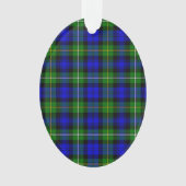 Campbell tartan blue green plaid ornament (voorkant)