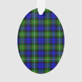 Campbell tartan blue green plaid ornament (achterkant)