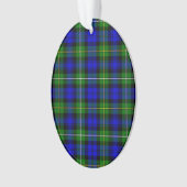 Campbell tartan blue green plaid ornament (voorkant)