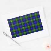 Campbell tartan blue green plaid rechthoekige sticker (Envelop)