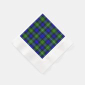 Campbell tartan blue green plaid servet (Hoek)