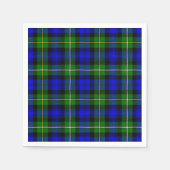 Campbell tartan blue green plaid servetten (Voorkant)