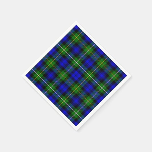 Campbell tartan blue green plaid servetten (Hoek)