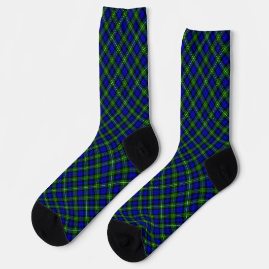 Campbell tartan blue green plaid sokken (Links)