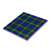 Campbell tartan blue green plaid tegeltje (Zijkant)