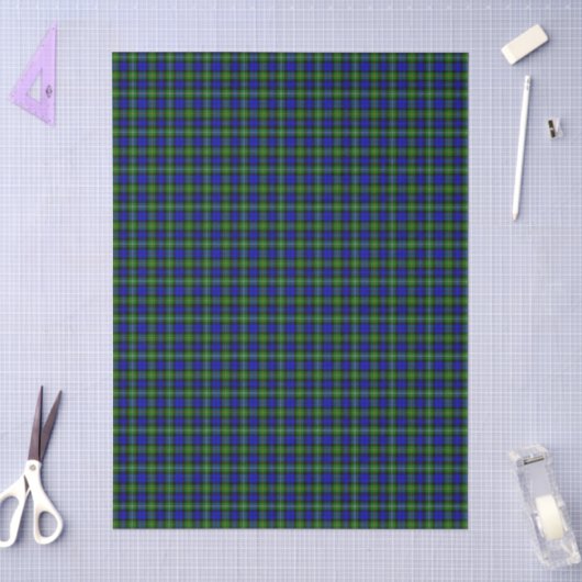 Campbell tartan blue green plaid tissuepapier (Craft)
