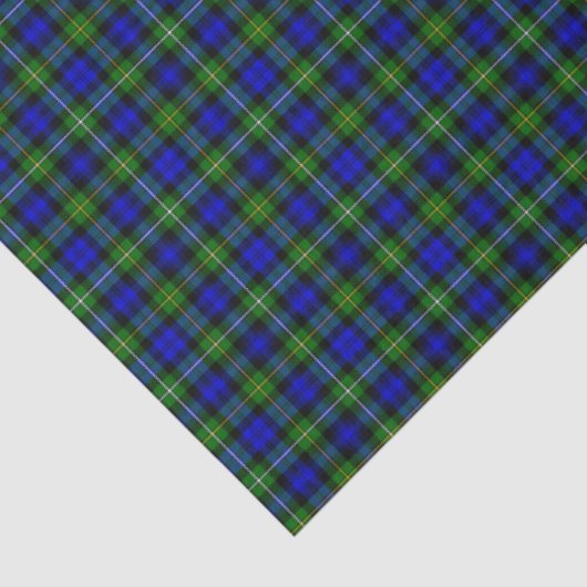 Campbell tartan blue green plaid tissuepapier (Detail)