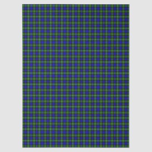 Campbell tartan blue green plaid tissuepapier (Voorkant)