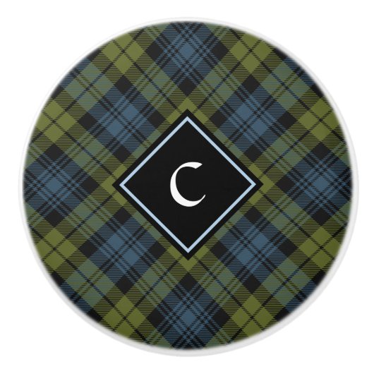 Campbell Tartan Ceramic Knob. Keramische Knop (Voorkant)