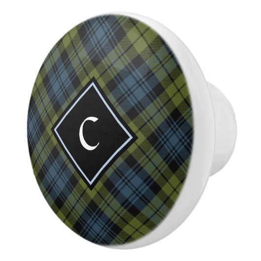 Campbell Tartan Ceramic Knob. Keramische Knop (Rechts)