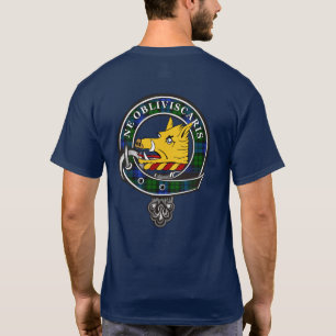 Campbell Tartan Clan Badge gepersonaliseerd T-shir T-shirt