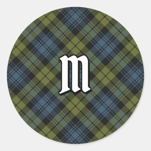 Campbell Tartan Classic Round Sticker (Voorkant)