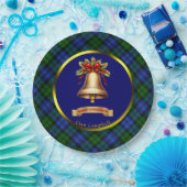 Campbell Tartan Gepersonaliseerde Kerstmis Papieren Bordje (Feest)