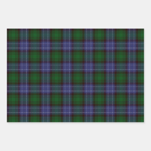 Campbell Tartan Green Plaid Inpakpapier Vel (Voorkant 3)