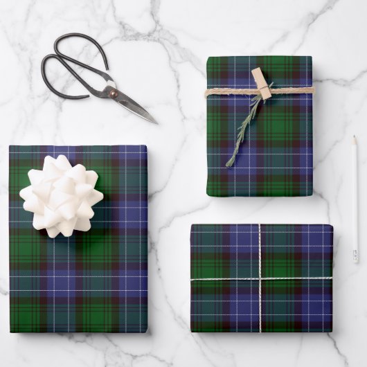 Campbell Tartan Green Plaid Inpakpapier Vel (Voorkant)