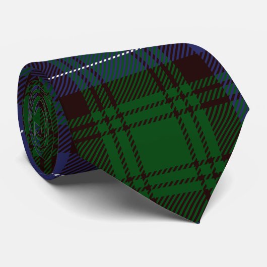 Campbell Tartan Green Plaid Stropdas (Opgerold)