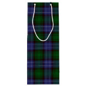 Campbell Tartan Green Plaid Wijn Cadeautas (Achterkant)