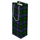 Campbell Tartan Green Plaid Wijn Cadeautas (Voorkant Gekanteld)