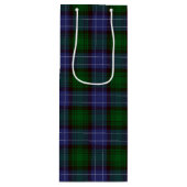 Campbell Tartan Green Plaid Wijn Cadeautas (Voorkant)