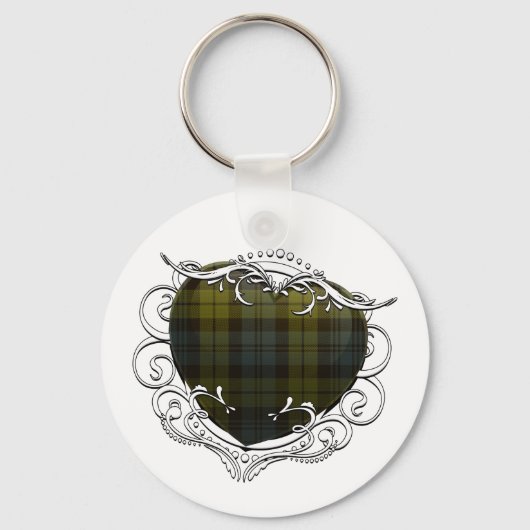Campbell Tartan Heart Sleutelhanger (Voorkant)
