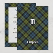 Campbell Tartan Kaart (Voorkant / Achterkant)