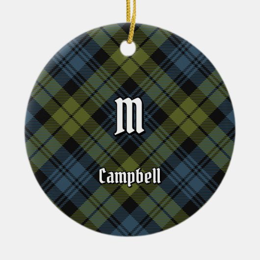 Campbell Tartan Keramisch Ornament (Voorkant)