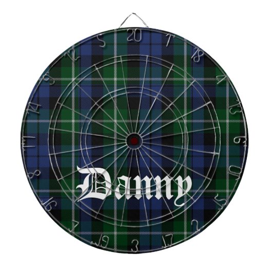 Campbell Tartan Pset Custom Dart Board Dartbord (Voorkant)