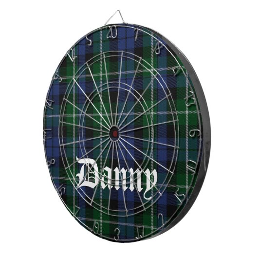 Campbell Tartan Pset Custom Dart Board Dartbord (Voorkant Rechts)