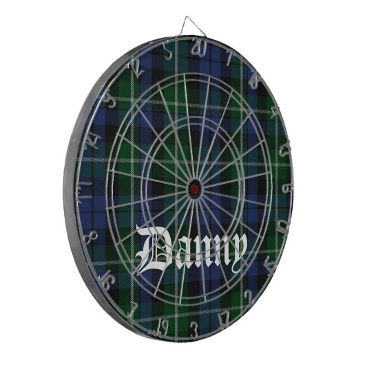 Campbell Tartan Pset Custom Dart Board Dartbord (Voorkant Links)
