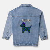 Campbell Tartan Scottie Dog Personalized Denim Jacket (Achterkant)
