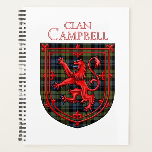 Campbell Tartan Scottish Play Lion Rampant Planner (Voorkant)