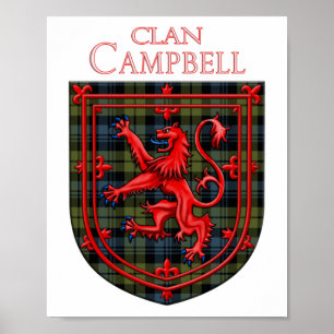 Campbell Tartan Scottish Play Lion Rampant Poster