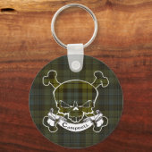 Campbell Tartan Skull Keyring Sleutelhanger (Voorkant)