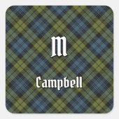 Campbell Tartan Vierkante Sticker (Voorkant)