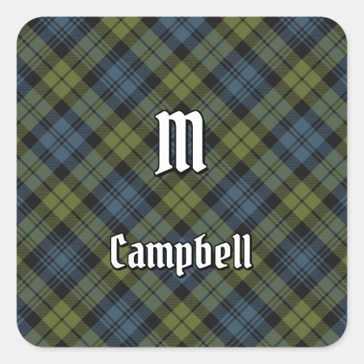 Campbell Tartan Vierkante Sticker (Voorkant)