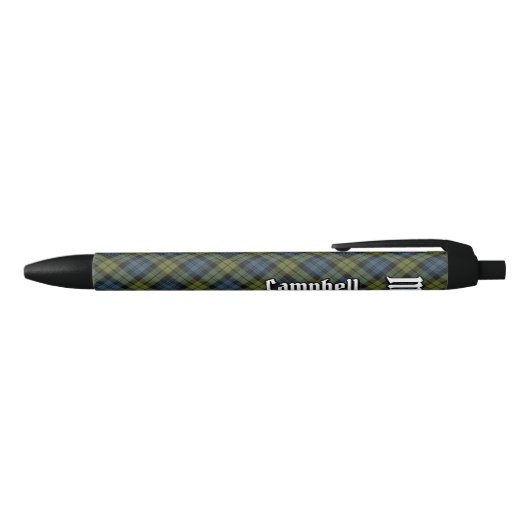 Campbell Tartan Zwarte Inkt Pen (Bovenkant)