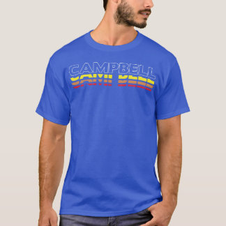 Campbell Voornaam Grappig Vintage Zonsondergang Ca T-shirt