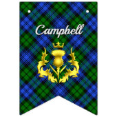 Campbell Wapen Schild & Tartan  Vlaggetjes (Tweede vlag)